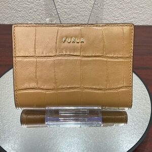 Furla Babylon Croc Bifold Embossed‎ Leather Wallet